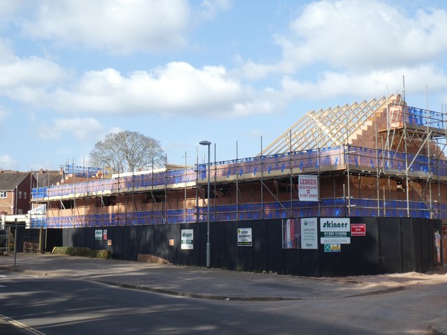 Construction site for council housing, Bovemoors Lane, Exeter