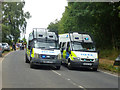 Police buses at Balcombe anti-fracking protest