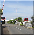 Eastern approach to Oldends Level Crossing, Stonehouse