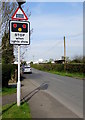 STOP when lights show, Oldends Lane, Stonehouse