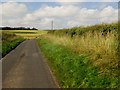 Minor  road  through  rolling  arable  farmland