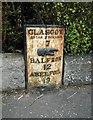 Old milepost, Glasgow Road