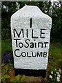 Old Milestone by the former A39, west of Tregamere