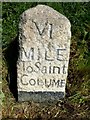 Old Milestone by the A39, north east of Hal