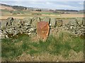 Rusted milepost at Craichie