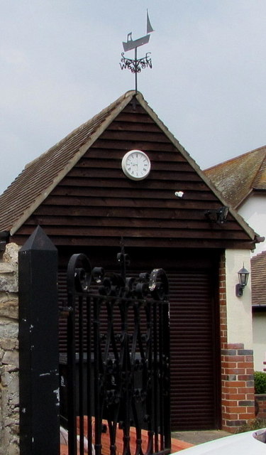 Weathervane and clock, Lyme Regis