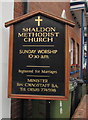 Shaldon Methodist Church information board