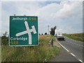 NY8694 : Large  road  junction  sign  at  Shittleheugh  Bridge  on  A696 by Martin Dawes
