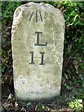 SX2461 : Old Milestone by the B3254, south of Trussel Bridge by Rosy Hanns