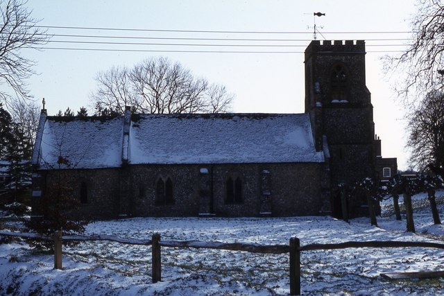 St Martin's Church, Ellisfield On A Cold... © Colin Park Cc-By-Sa/2.0 :: Geograph Britain And Ireland