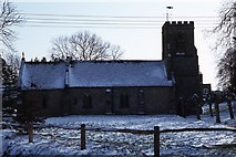 SU6345 : St Martin's Church, Ellisfield on a cold winters day by Colin Park