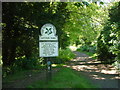 North Downs Way enters Gatton Park