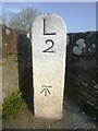 Old Milestone by the former A388, Higher New Bridge