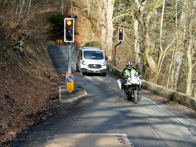 Traffic Control on the A72 near Peebles David Dixon cc by sa 2.0