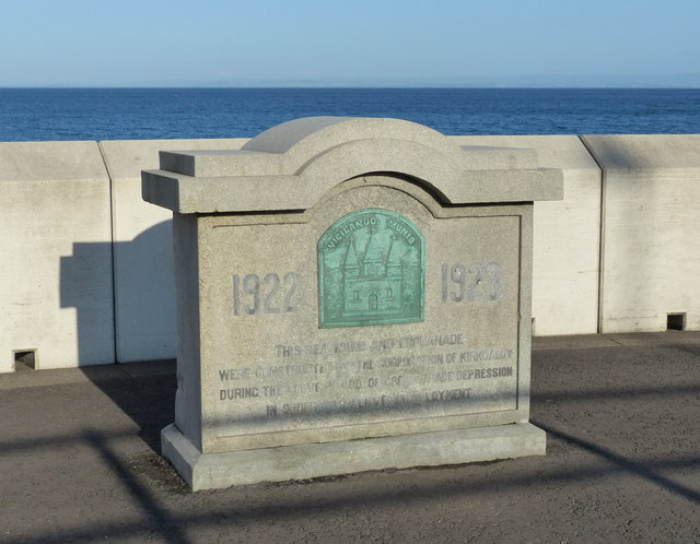 Plaque along the Kirkcaldy Sea Wall and Esplanade