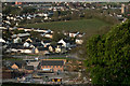 A view across Trayne Farm, Westaway Plain and beyond