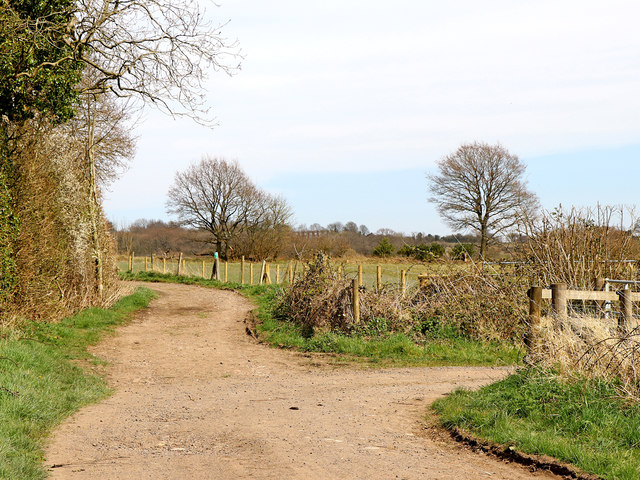 Farm roads near Colton Hills in Staffordshire