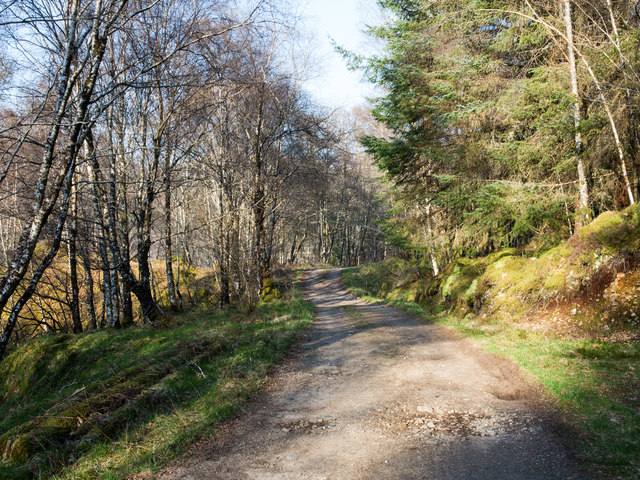 Pot-holed road on south side of Loch... © Trevor Littlewood :: Geograph ...