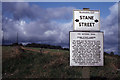 SU9712 : Stane Street sign on Glatting Beacon by Colin Park