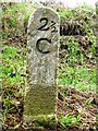 Old Milestone by the former A388, north of Vernigo Cross