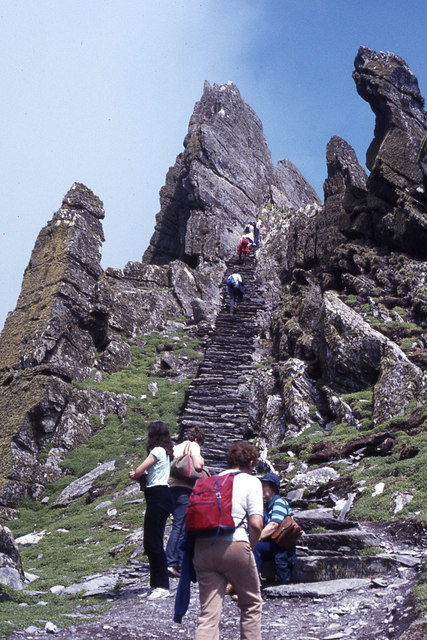 On Great Skellig - Ascending steps towards Monastery
