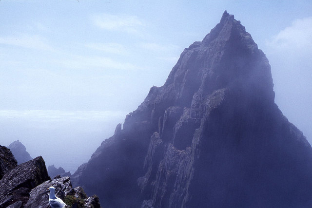 On Great Skellig - View to the highest peak