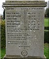 War Memorial, All Saints Church, Chalgrave