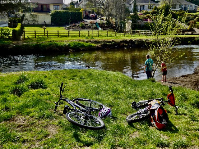 Bikes lying along the Camowen riverbank at Cranny