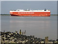 TQ6975 : Vehicle carrier Toronto seen from Shornmead Fort by Marathon