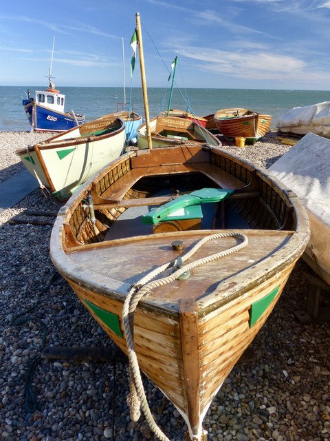 Small boats on Beer beach