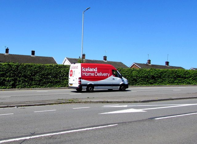 Iceland home delivery van, On-Demand Delivery Malpas Road,... © Jaggery :: Geograph Britain  and Ireland
