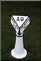 Milepost on the B9153 Carrbridge