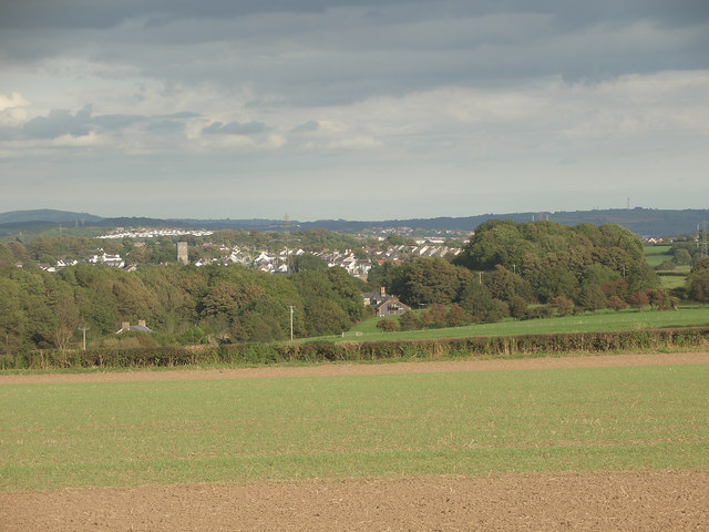 A view towards Laleston from the west