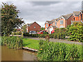 Canalside housing at Little Stoke in Staffordshire