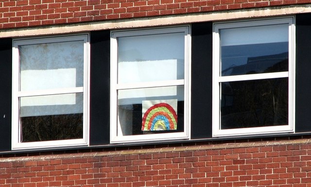 Rainbow in a window by Evelyn Simak