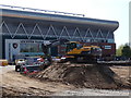 Construction at the Welford Road Stadium