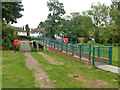 Ford and footbridge, Rivermead Island, Sunbury