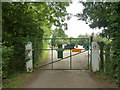 Gate to caravan site