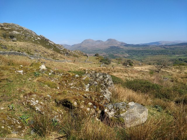 Looking towards the Moelwyns from Tai Cochion