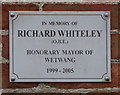 Plaque on Wetwang School