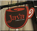 Java Coffee House name sign, Newport