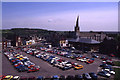 Chesterfield - Holywell Cross Car Park & view to parish church