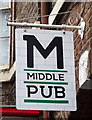 Sign for the Middle Pub, Driffield