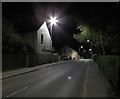 Dalby Road southwards from near to Warwick Road at night