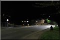 Dalby Road/Warwick Road junction at night from north