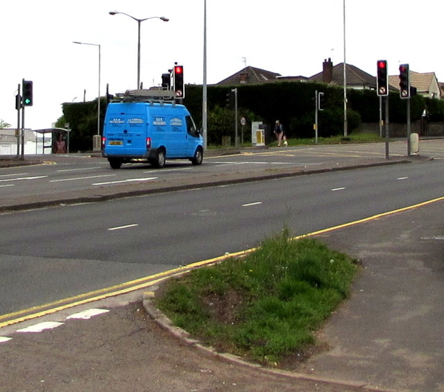 Blue van, Malpas Road, Newport