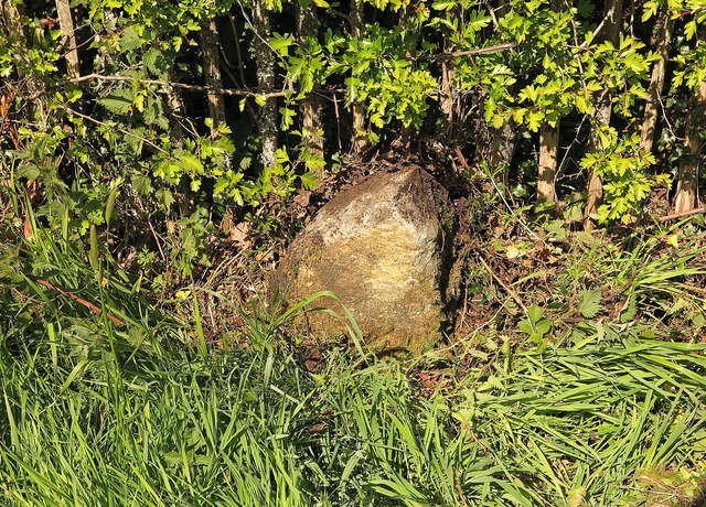 Boundary stone by the A487