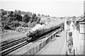 Castle Class 4-6-0 locomotive with an eastbound train, Twerton ? 1962