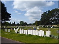 TQ4677 : War graves in Woolwich New Cemetery by Marathon