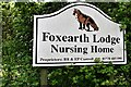 Tannington: Foxearth Lodge Nursing Home sign